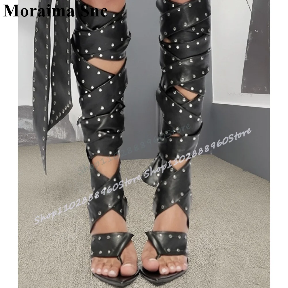 Black Leather Cross Strap Flip Flops Sandals Stilettos High Heel Women Sandals Lace Up Open Toe Trending Women Party Shoes
Black Leather Cross Strap Flip Flops Sandals Stilettos High Heel Women Sandals Lace Up Open Toe Trending Women Party Shoes
