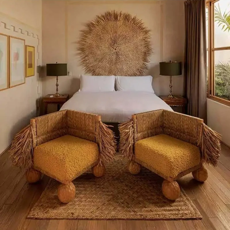 Modern Creative Woven Casual Solid Wood Living Room Sofa Chair Bright Yellow Upholstery
Modern Creative Woven Casual Solid Wood Living Room Sofa Chair Bright Yellow Upholstery