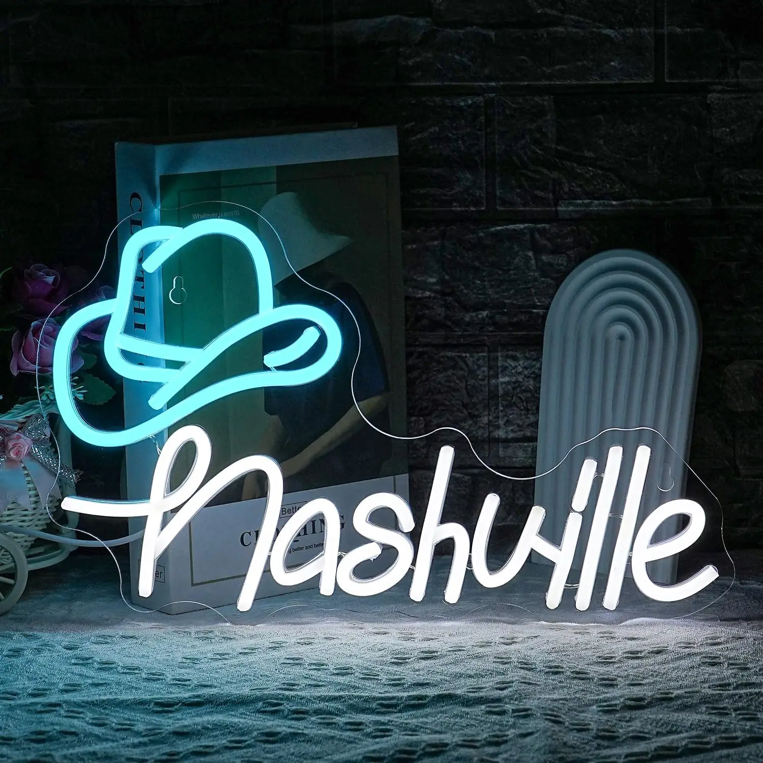 Cowboy Hat Nashville Neon Signs USB Powered LED Neon Lights for Wall Decor Bedroon Bar Museum Hotel Scenic Area Bar Decoration
Cowboy Hat Nashville Neon Signs USB Powered LED Neon Lights for Wall Decor Bedroon Bar Museum Hotel Scenic Area Bar Decoration
