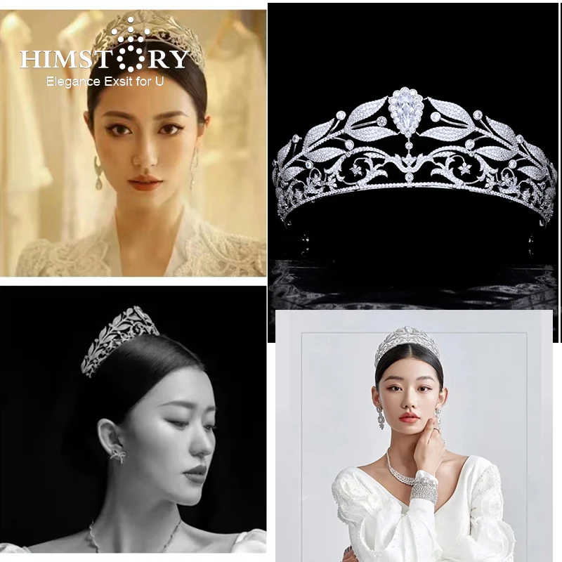 Himstory Sparkling Zircon Laurel Leaf Crown European Bridal Hairbands Copper Brides Hair Accessories Prom Head Jewelries
Himstory Sparkling Zircon Laurel Leaf Crown European Bridal Hairbands Copper Brides Hair Accessories Prom Head Jewelries
