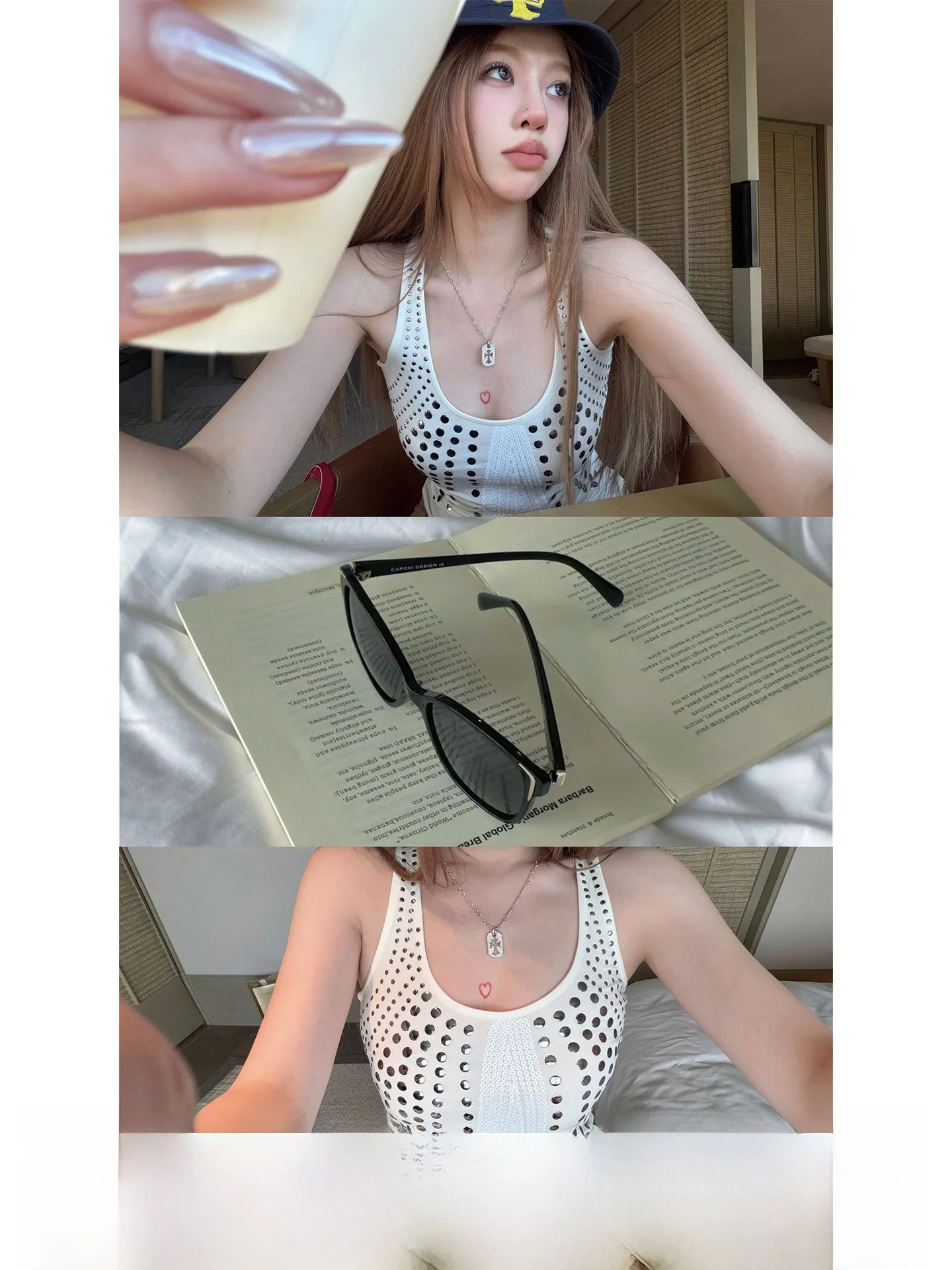Винтажный летний топ Okaaay с пайетками, облегающий, с U-образным вырезом, женский модный универсальный жилет-безрукавка
Винтажный летний топ Okaaay с пайетками, облегающий, с U-образным вырезом, женский модный универсальный жилет-безрукавка