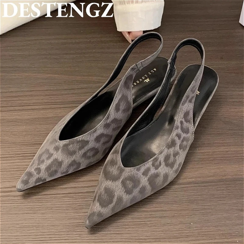 Leopard Heeled Sandals Wedges Women Pointed Toe Shoes Sexy Slingback 2025 Trend Summer Pumps Dress Shallow Sandalias De Mujer
Leopard Heeled Sandals Wedges Women Pointed Toe Shoes Sexy Slingback 2025 Trend Summer Pumps Dress Shallow Sandalias De Mujer