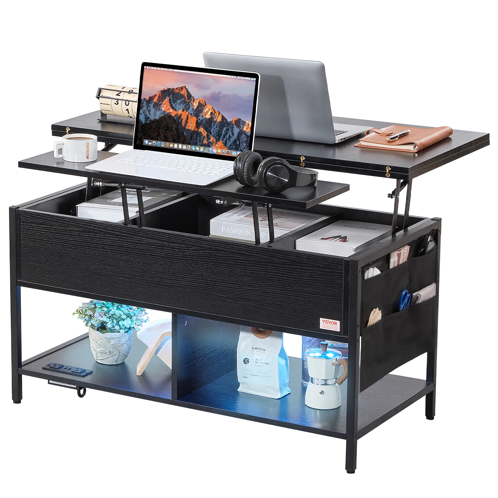 VEVOR Lift Top Coffee Table, 39.4 in Rectangle Coffee Table with Extra Storage Pockets,Flipable Coffee Table w/Power Strip & USB
VEVOR Lift Top Coffee Table, 39.4 in Rectangle Coffee Table with Extra Storage Pockets,Flipable Coffee Table w/Power Strip & USB