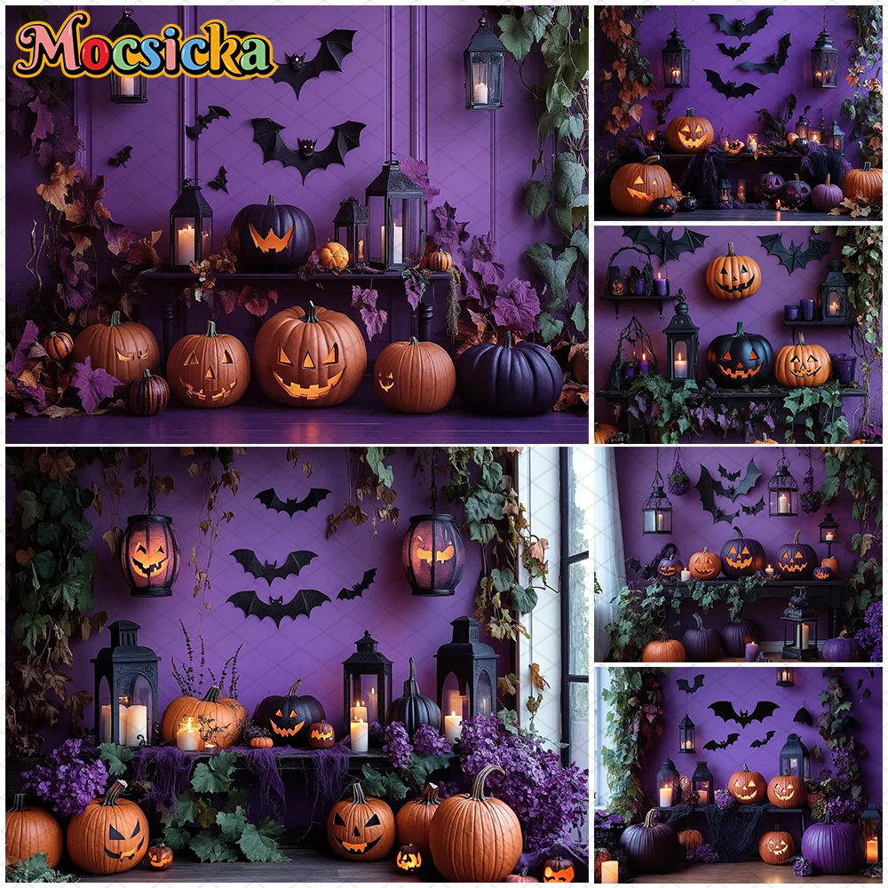 Mocsicka Halloween Photography Backdrops Autumn Leaf Pumpkin Party Backgrounds Home Purple Wall Bat Jack-O-Lantern Decors Banner
Mocsicka Halloween Photography Backdrops Autumn Leaf Pumpkin Party Backgrounds Home Purple Wall Bat Jack-O-Lantern Decors Banner