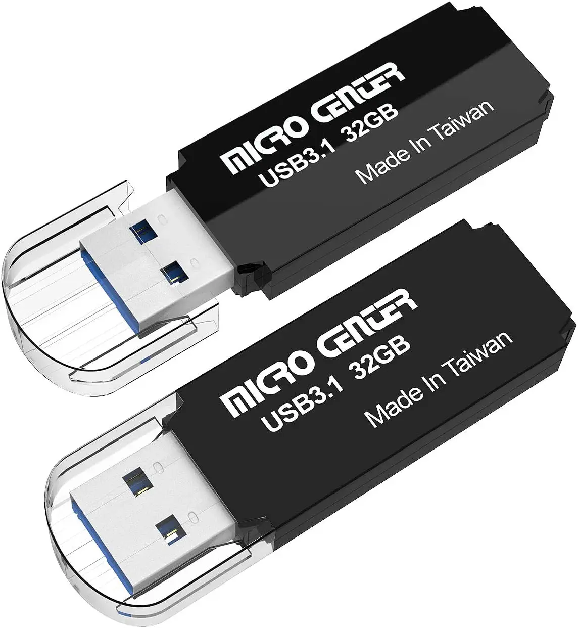 32GB USB 3.1 Flash Drive 2 Pack - High Speed 100MB/s, Black
32GB USB 3.1 Flash Drive 2 Pack - High Speed 100MB/s, Black