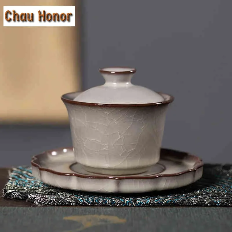 160ml Retro Longquan Celadon Gaiwan Handmade Ruby Tea Brewing Cup Tea Tureen Tea Maker Cover Bowl Teaware Supplies Ornament Gift
160ml Retro Longquan Celadon Gaiwan Handmade Ruby Tea Brewing Cup Tea Tureen Tea Maker Cover Bowl Teaware Supplies Ornament Gift