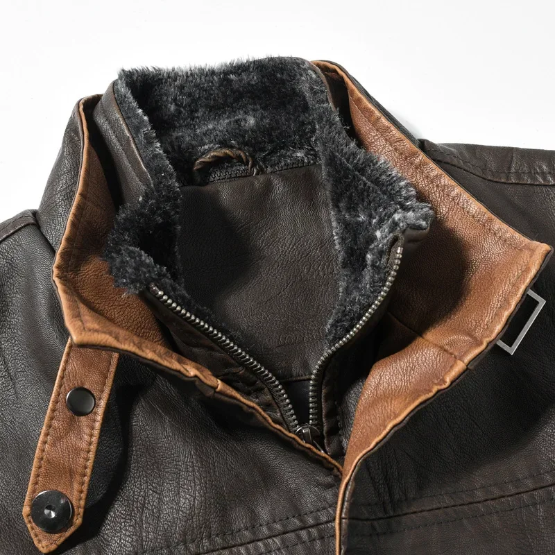 Brand Men's Casual New Sleeveless Leather Vest Fur Collar Jacket Design Street Motorcycle Style Stand Up Collar Windproof Coat
Brand Men's Casual New Sleeveless Leather Vest Fur Collar Jacket Design Street Motorcycle Style Stand Up Collar Windproof Coat