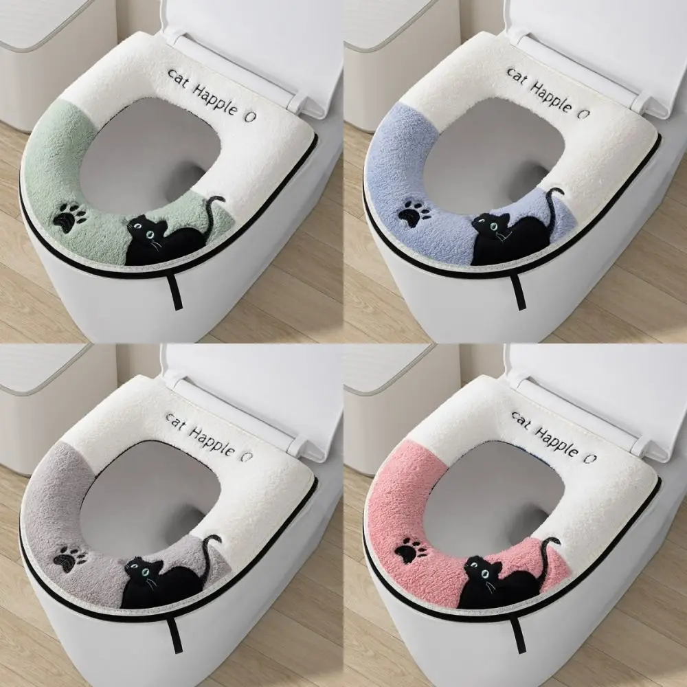 New Winter Warm Toilet Seat Cushion Thickened Zipper Toilet Cover Home Use Cat Pattern Toilet Seat Cover Four Seasons Universal
New Winter Warm Toilet Seat Cushion Thickened Zipper Toilet Cover Home Use Cat Pattern Toilet Seat Cover Four Seasons Universal