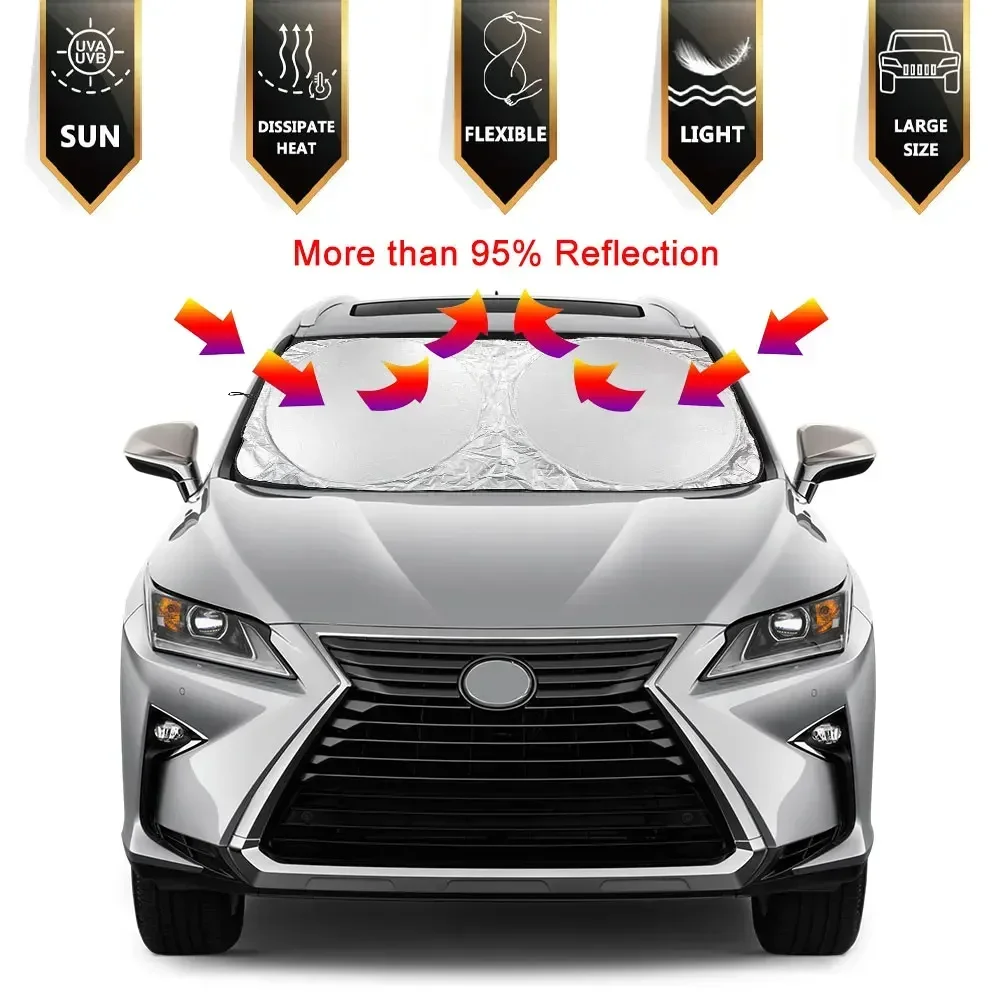 Folding Car Windshield Sun Shade Cover Visor Protector Interior Anti UV Sun Windscreen Parasol Auto Accessories Car Accessories
Folding Car Windshield Sun Shade Cover Visor Protector Interior Anti UV Sun Windscreen Parasol Auto Accessories Car Accessories