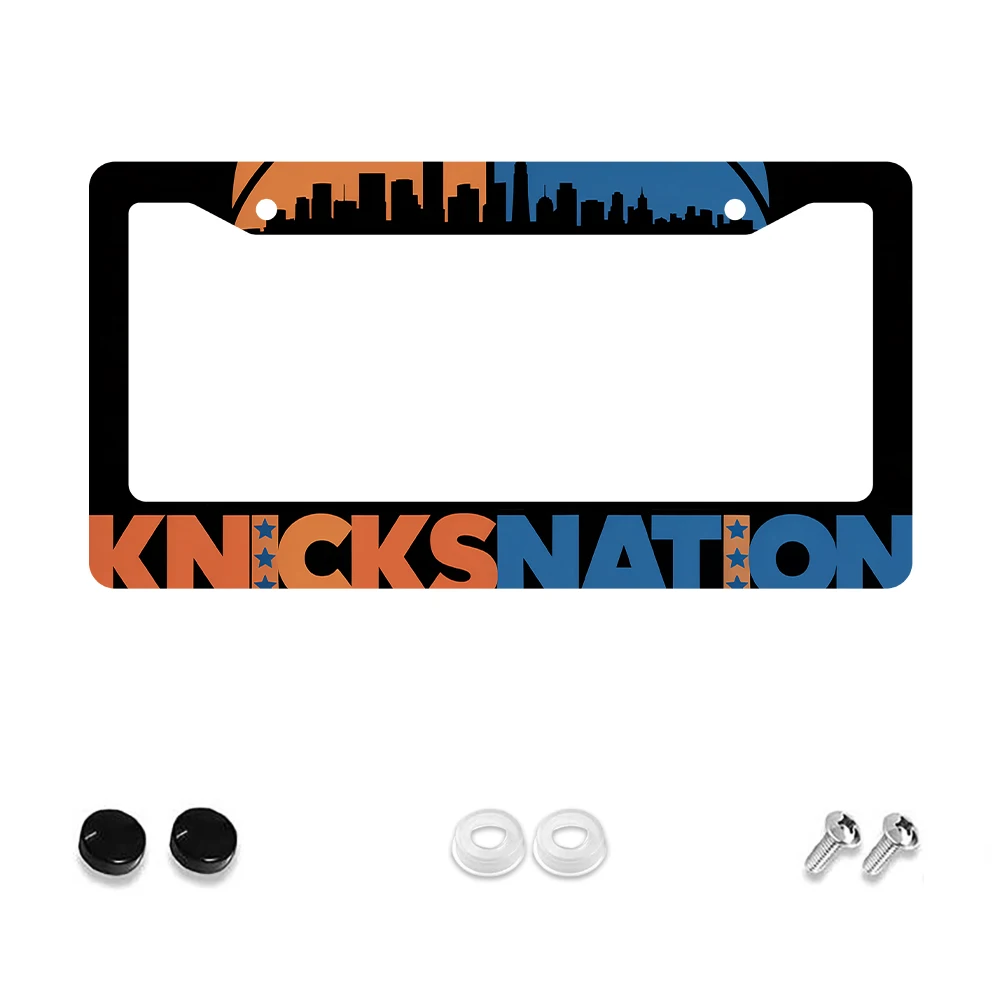 1pc Black Aluminum 2-Hole License Plate Frame with Knicks Nation Cityscape Pattern, 6x12 Inches, Includes Screw Kit, Retro Nove
1pc Black Aluminum 2-Hole License Plate Frame with Knicks Nation Cityscape Pattern, 6x12 Inches, Includes Screw Kit, Retro Nove