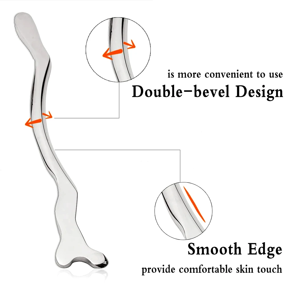 Stainless Steel Gua Sha Long Bar, Metal Guasha Scraping Tool, Muscle Scraper Stick for Deep Tissue/Fascia/Face/Scar,Body Shaping
Stainless Steel Gua Sha Long Bar, Metal Guasha Scraping Tool, Muscle Scraper Stick for Deep Tissue/Fascia/Face/Scar,Body Shaping