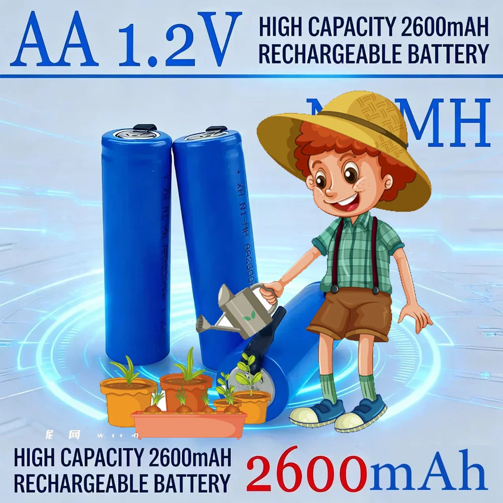 AA Original Rechargeable Battery 1.2V 2600mah AA NiMH Battery with Solder Pins for DIY Electric Razor toothbrush Toys
AA Original Rechargeable Battery 1.2V 2600mah AA NiMH Battery with Solder Pins for DIY Electric Razor toothbrush Toys