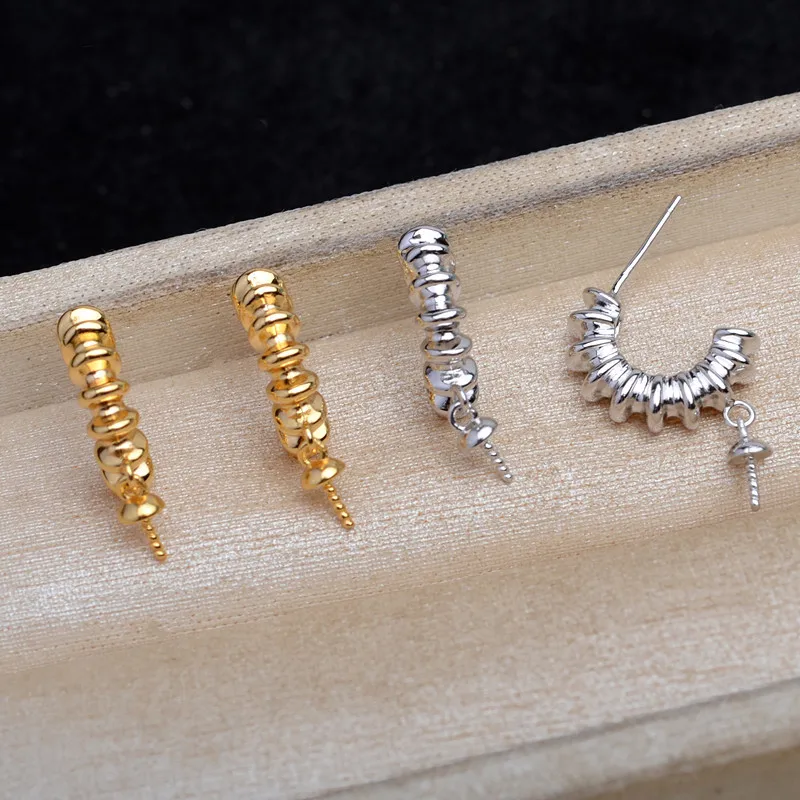 S925 Sterling Silver Earrings Base Findings Mountings Jewelry Mounts Fittings Accessories for 8-12mm Pearls 3 pairs/lot
S925 Sterling Silver Earrings Base Findings Mountings Jewelry Mounts Fittings Accessories for 8-12mm Pearls 3 pairs/lot