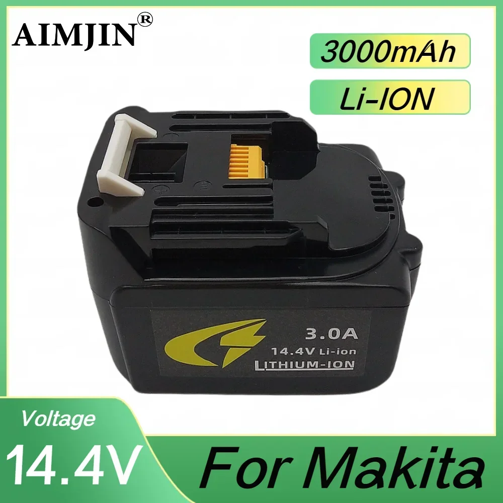14.4V Power Tools Lithium Battery 3000mAh for Makita BL1415 BL1430 BL1440 BDF343 BHP441 DF445D TD135D BML145 BML184
14.4V Power Tools Lithium Battery 3000mAh for Makita BL1415 BL1430 BL1440 BDF343 BHP441 DF445D TD135D BML145 BML184
