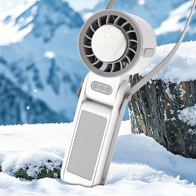 Portable Mini Handheld Fan With Ice Cooling Digital Display USB Rechargeable Folding Desktop Cooling Fan for Students And Office
Portable Mini Handheld Fan With Ice Cooling Digital Display USB Rechargeable Folding Desktop Cooling Fan for Students And Office