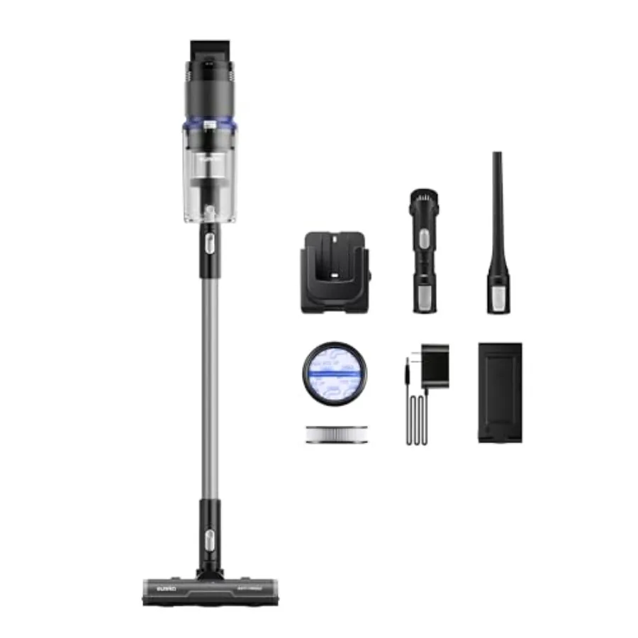 Cordless Vacuum Cleaner Anti-Tangle Brushroll Rechargeable Stick Vacuum Lightweight for Carpet Hard Floor Pet Hair Black NEC451
Cordless Vacuum Cleaner Anti-Tangle Brushroll Rechargeable Stick Vacuum Lightweight for Carpet Hard Floor Pet Hair Black NEC451