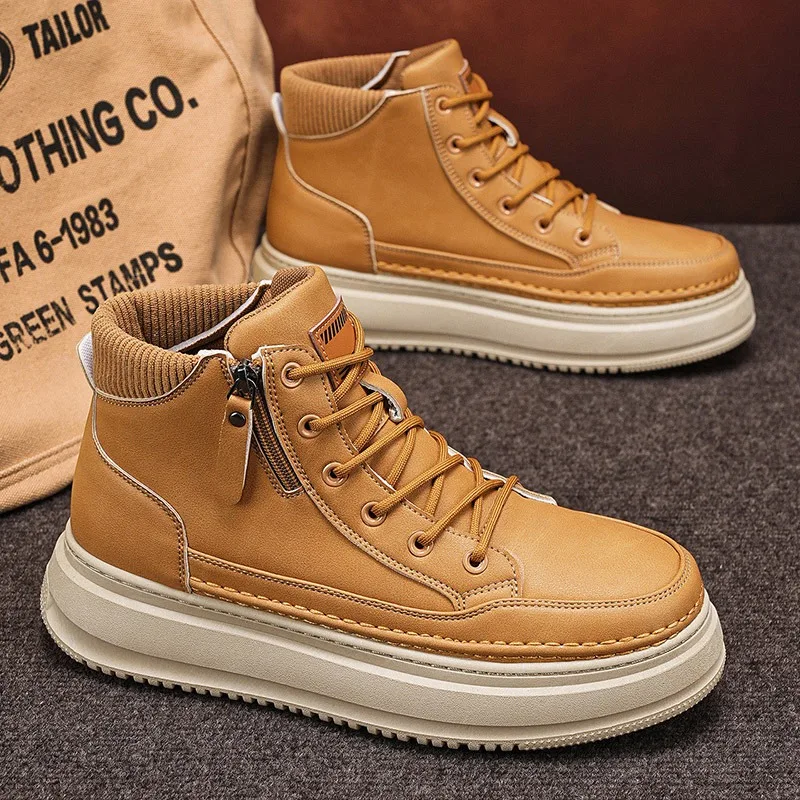 2025 Autumn Winter New Fashion Versatile Thick-Sole High-Top Minimalist Sneakers - Lace-Up Retro Casual Sports Shoes
2025 Autumn Winter New Fashion Versatile Thick-Sole High-Top Minimalist Sneakers - Lace-Up Retro Casual Sports Shoes
