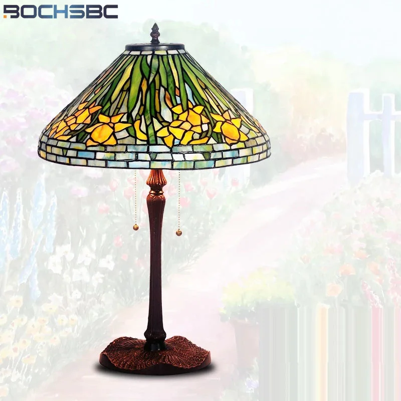 BOCHSBC Tiffany Style Table Lamp Garden Orchard Poppy Daisy Kapok Stained Glass Classical Desk Light Home Deco Art Lighting 16
BOCHSBC Tiffany Style Table Lamp Garden Orchard Poppy Daisy Kapok Stained Glass Classical Desk Light Home Deco Art Lighting 16