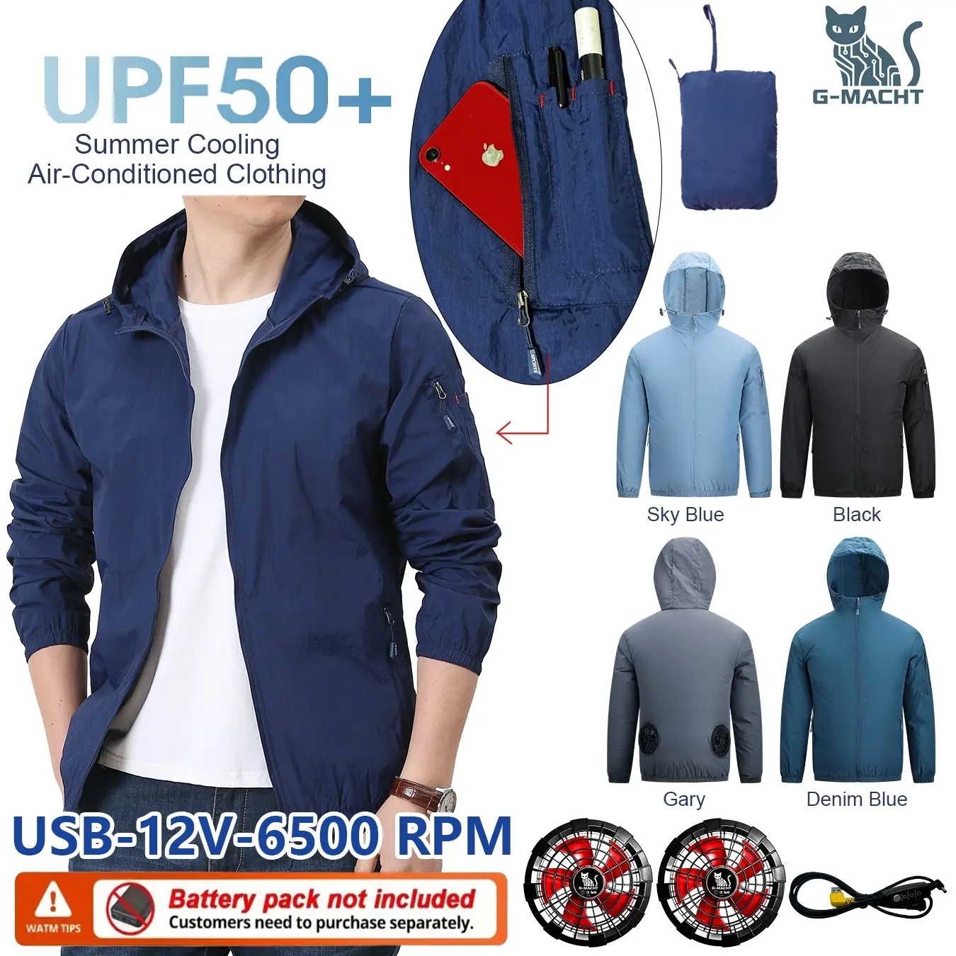 Summer Cooling 12V/5V Couples Ice Jacket Heat Resistant Fans Air Conditioner Clothes Breathable Long-sleeve UV protection shirt
Summer Cooling 12V/5V Couples Ice Jacket Heat Resistant Fans Air Conditioner Clothes Breathable Long-sleeve UV protection shirt