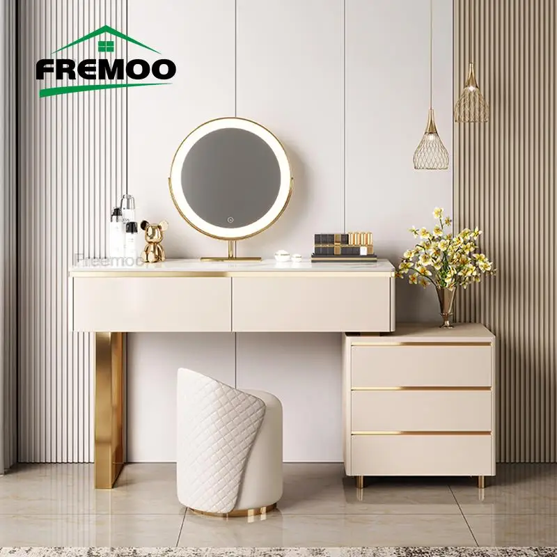Роскошный туалетный столик, столы для макияжа с шкафом для хранения, мебель для спальни, шкафы для макияжа
Роскошный туалетный столик, столы для макияжа с шкафом для хранения, мебель для спальни, шкафы для макияжа