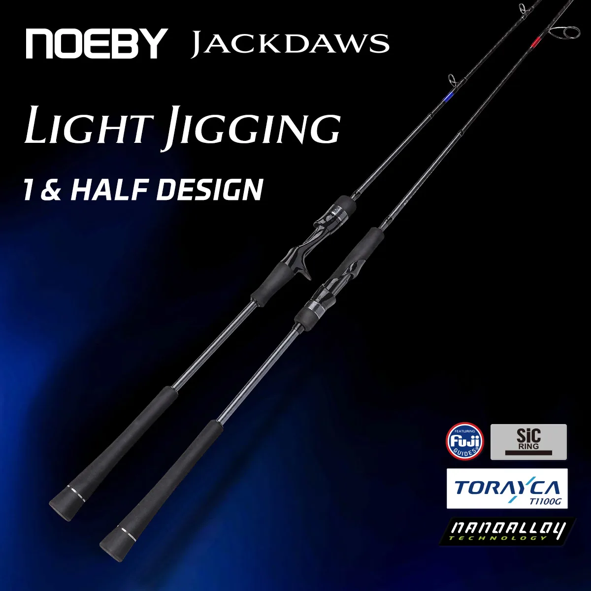 Noeby 1.91m Jackdaws Light Jigging Fishing Rod Max Drag 9kg Fuji Guides Lure 30-180g Rods for Small Jig Amberjack Fishing Rod
Noeby 1.91m Jackdaws Light Jigging Fishing Rod Max Drag 9kg Fuji Guides Lure 30-180g Rods for Small Jig Amberjack Fishing Rod