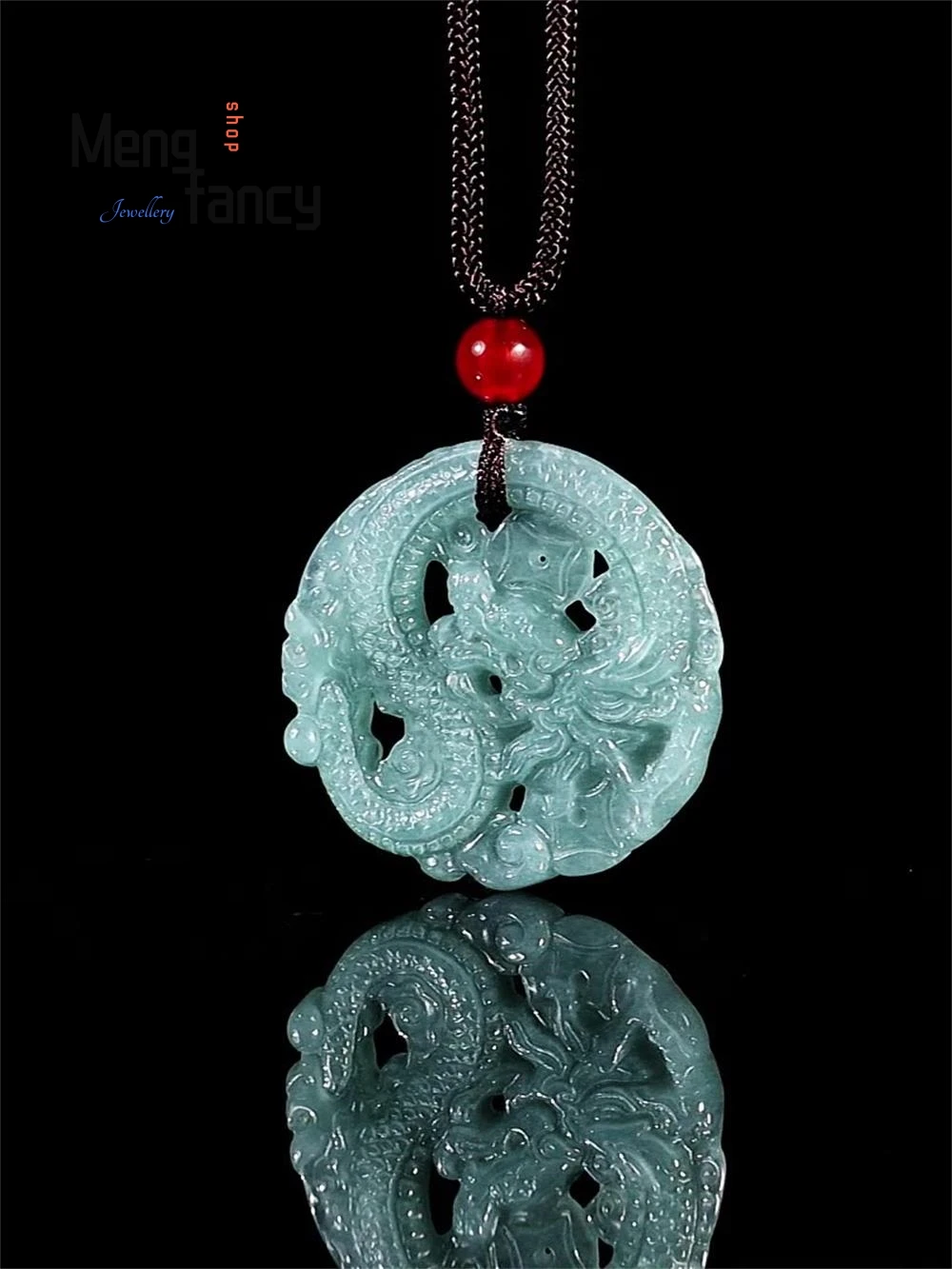 Natural A-grade Jadeite Blue Water Prosperous Business Auspicious Zodiac Dragon Ice-type Jade Pendant High-grade Fashion Jewelry
Natural A-grade Jadeite Blue Water Prosperous Business Auspicious Zodiac Dragon Ice-type Jade Pendant High-grade Fashion Jewelry