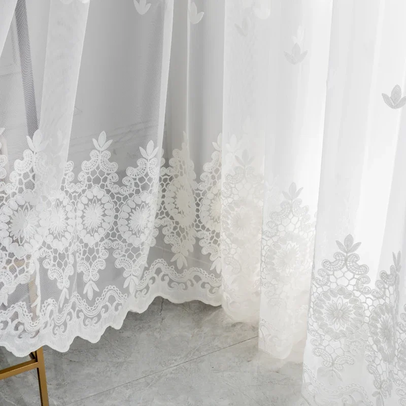 European Simple Embroidered Gauze Tulle Curtains For Living Room Bedroom Balcony Light-through Floating Window Decorative
European Simple Embroidered Gauze Tulle Curtains For Living Room Bedroom Balcony Light-through Floating Window Decorative