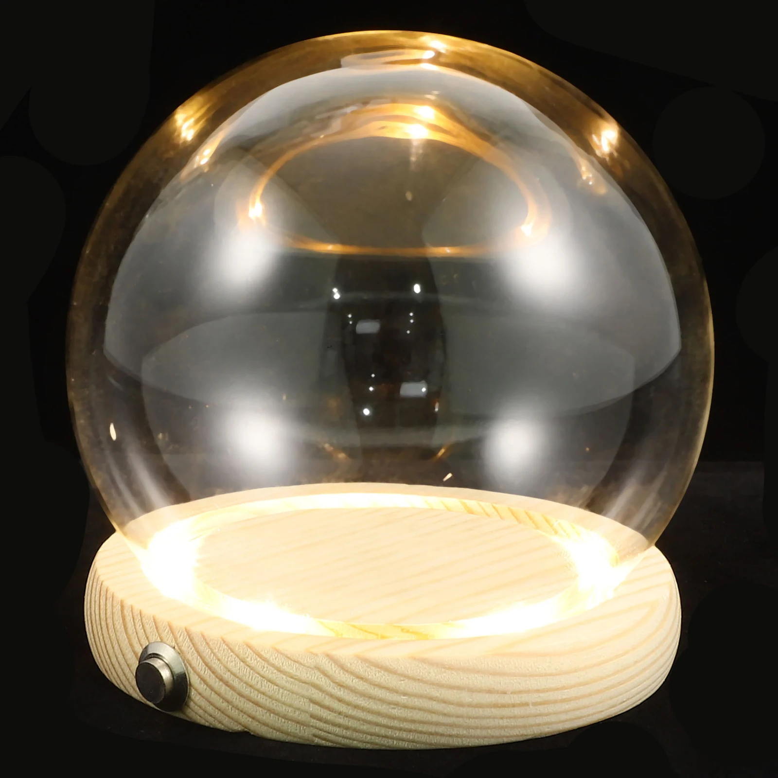 1 set Glass Dome Display Case 12cm Ball Wooden Base Circle Light Copper Switch Dustproof Cover for Eternal Flowers Decorative
1 set Glass Dome Display Case 12cm Ball Wooden Base Circle Light Copper Switch Dustproof Cover for Eternal Flowers Decorative