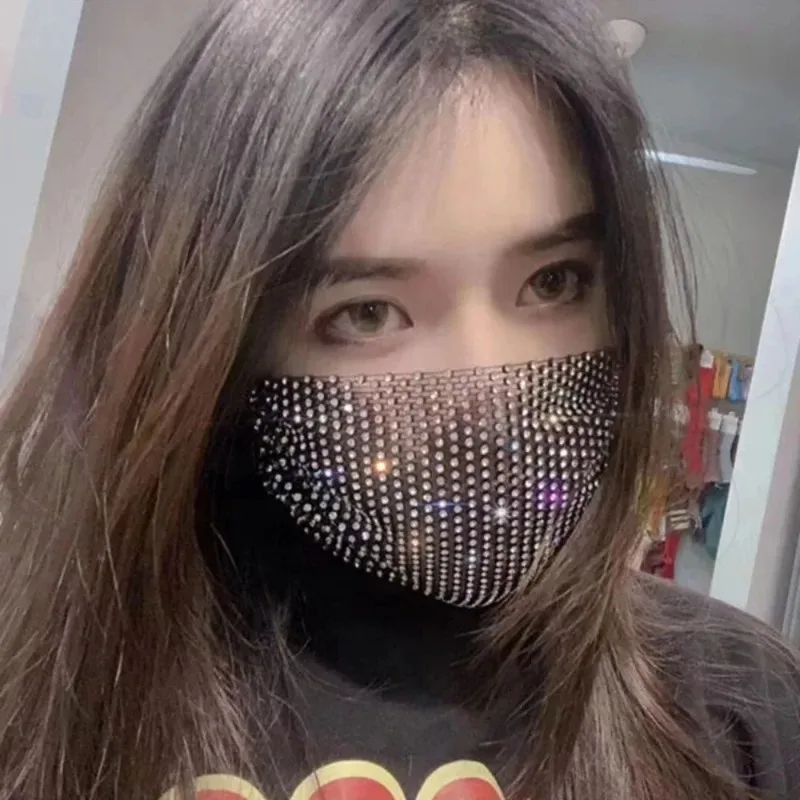 Fashion Jewelry Mask Shiny Rhinestone Mask Face Decoration Jewelry Bling Elasticity & Face Handkerchief Party Halloween Cosplay
Fashion Jewelry Mask Shiny Rhinestone Mask Face Decoration Jewelry Bling Elasticity & Face Handkerchief Party Halloween Cosplay
