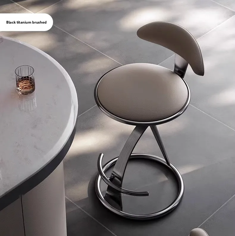 #! Italian DStainless Steel Bar Stool Minimalist Modern High Stool Luxurious Backrest for Outdoor Bars Hotels Receptions L
#! Italian DStainless Steel Bar Stool Minimalist Modern High Stool Luxurious Backrest for Outdoor Bars Hotels Receptions L
