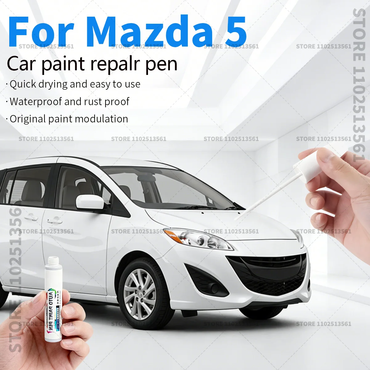 Карандаш для ремонта краски Mazda 5, средство для удаления царапин, аксессуары для авто, синий, красный, белый перламутр, черный, серебристый, медный, красный.
Карандаш для ремонта краски Mazda 5, средство для удаления царапин, аксессуары для авто, синий, красный, белый перламутр, черный, серебристый, медный, красный.