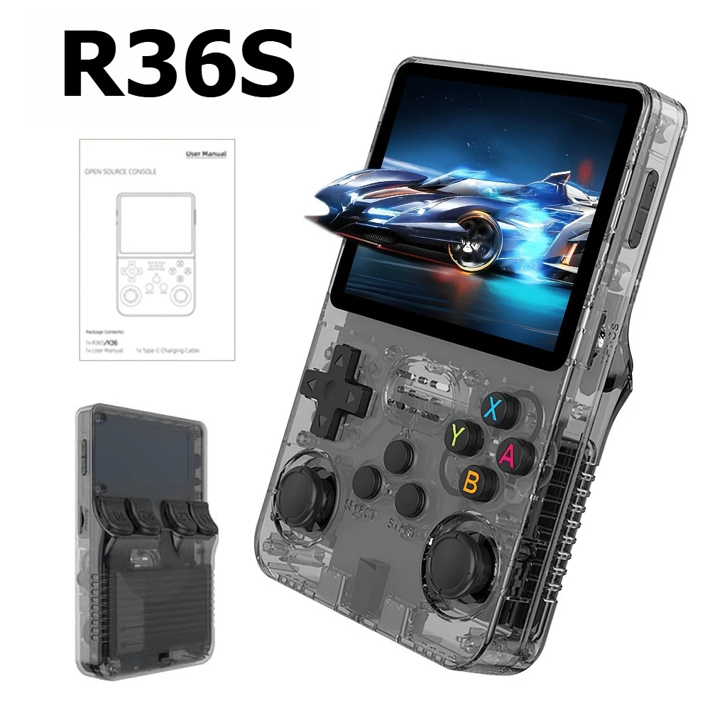 R36S Retro Handheld Video Game Console Linux System Portable Pocket Player 64G/1128G gaming stick
R36S Retro Handheld Video Game Console Linux System Portable Pocket Player 64G/1128G gaming stick