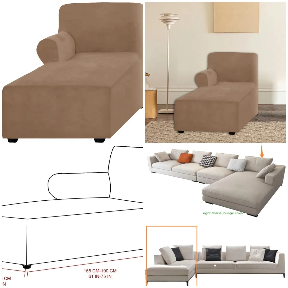 Velvet L-Shaped Sofa Slipcover, Soft Plush Left/Right Chaise Lounge Cover (Leather Color)
Velvet L-Shaped Sofa Slipcover, Soft Plush Left/Right Chaise Lounge Cover (Leather Color)