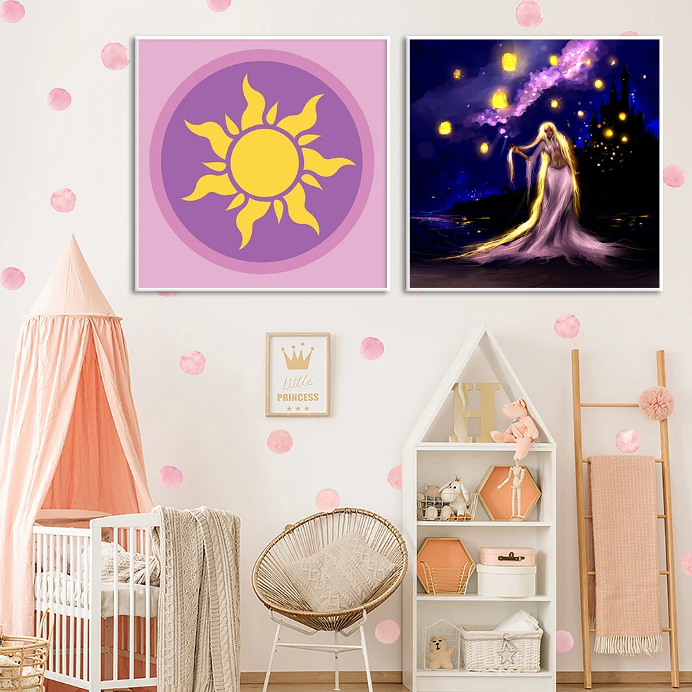Disney Tangled Sun Rapunzel Poster Cartoon Princess Picture Print Canvas Painting For Kids Girl Room Home Wall Art Decor Cuadros
Disney Tangled Sun Rapunzel Poster Cartoon Princess Picture Print Canvas Painting For Kids Girl Room Home Wall Art Decor Cuadros