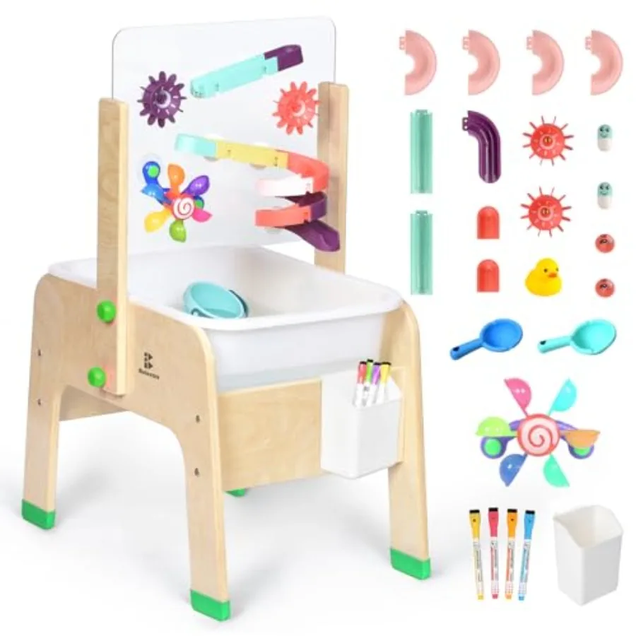 Уличный сенсорный стол для игр с песком и водой с прозрачной вертикальной панелью для рисования и игрушками на присосках для малышей
Уличный сенсорный стол для игр с песком и водой с прозрачной вертикальной панелью для рисования и игрушками на присосках для малышей