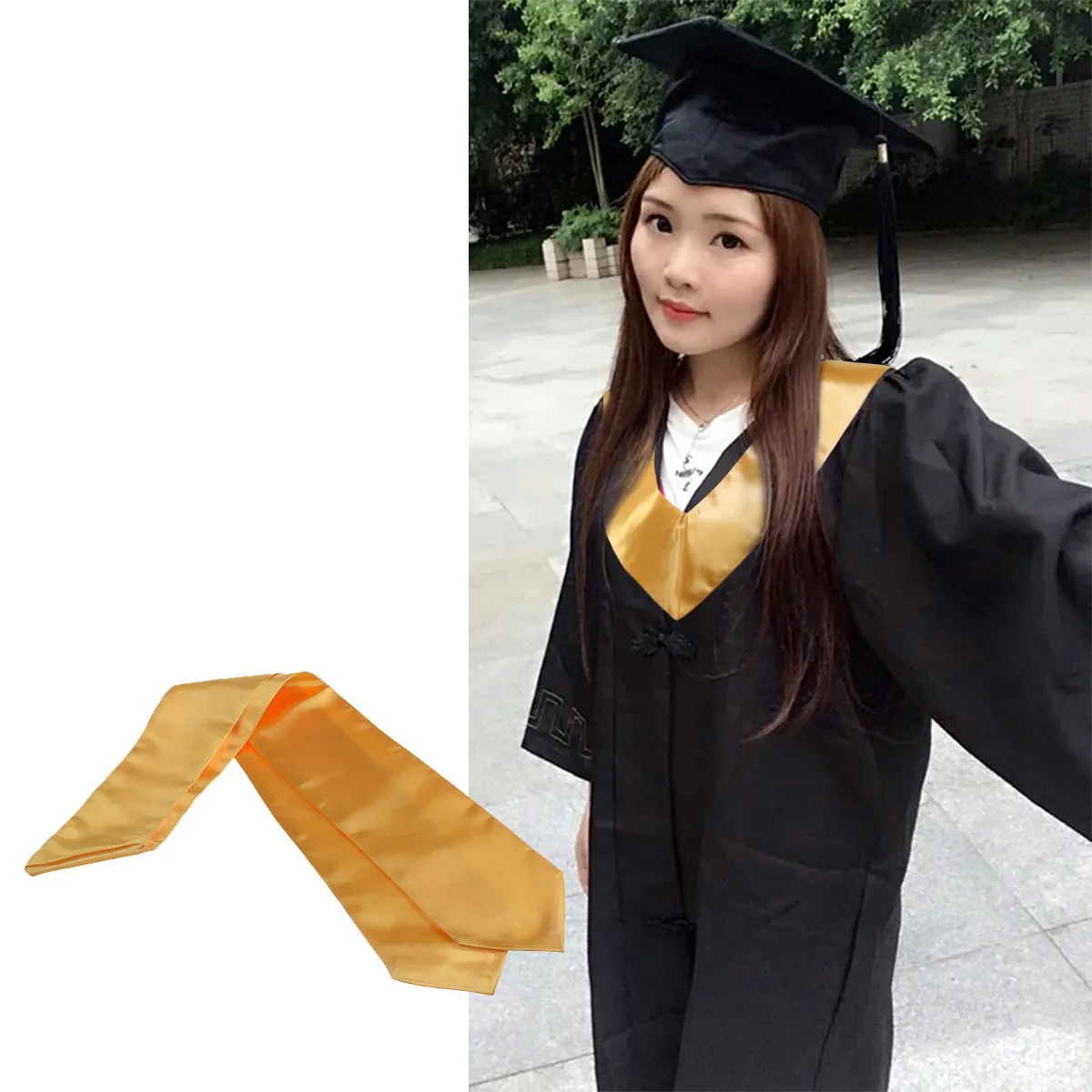 Unisex Plain Graduation Stole 60 Inch Satin Polyester Lightweight Comfortable Fronted Point Ends for Bachelor Degree Ceremony
Unisex Plain Graduation Stole 60 Inch Satin Polyester Lightweight Comfortable Fronted Point Ends for Bachelor Degree Ceremony
