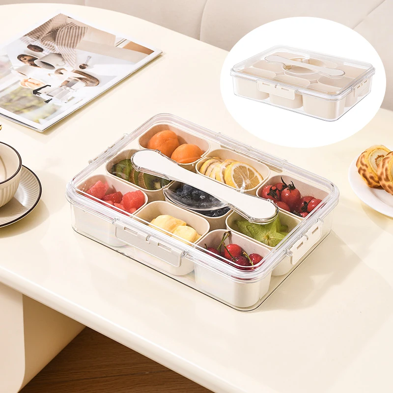 9 Compartments Plastic Kitchen Sealed Salad Crisper with Carrying Handle Outdoor Picnic Fruit Cooler Dinner Box Food Containers
9 Compartments Plastic Kitchen Sealed Salad Crisper with Carrying Handle Outdoor Picnic Fruit Cooler Dinner Box Food Containers