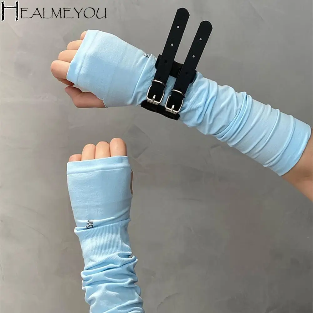 UV Protection Gothic Punk Black Arm Cover Hip-hop Elastic Y2K PU Wristband Spandex Half Finger Long Cuff Protective Cycling
UV Protection Gothic Punk Black Arm Cover Hip-hop Elastic Y2K PU Wristband Spandex Half Finger Long Cuff Protective Cycling