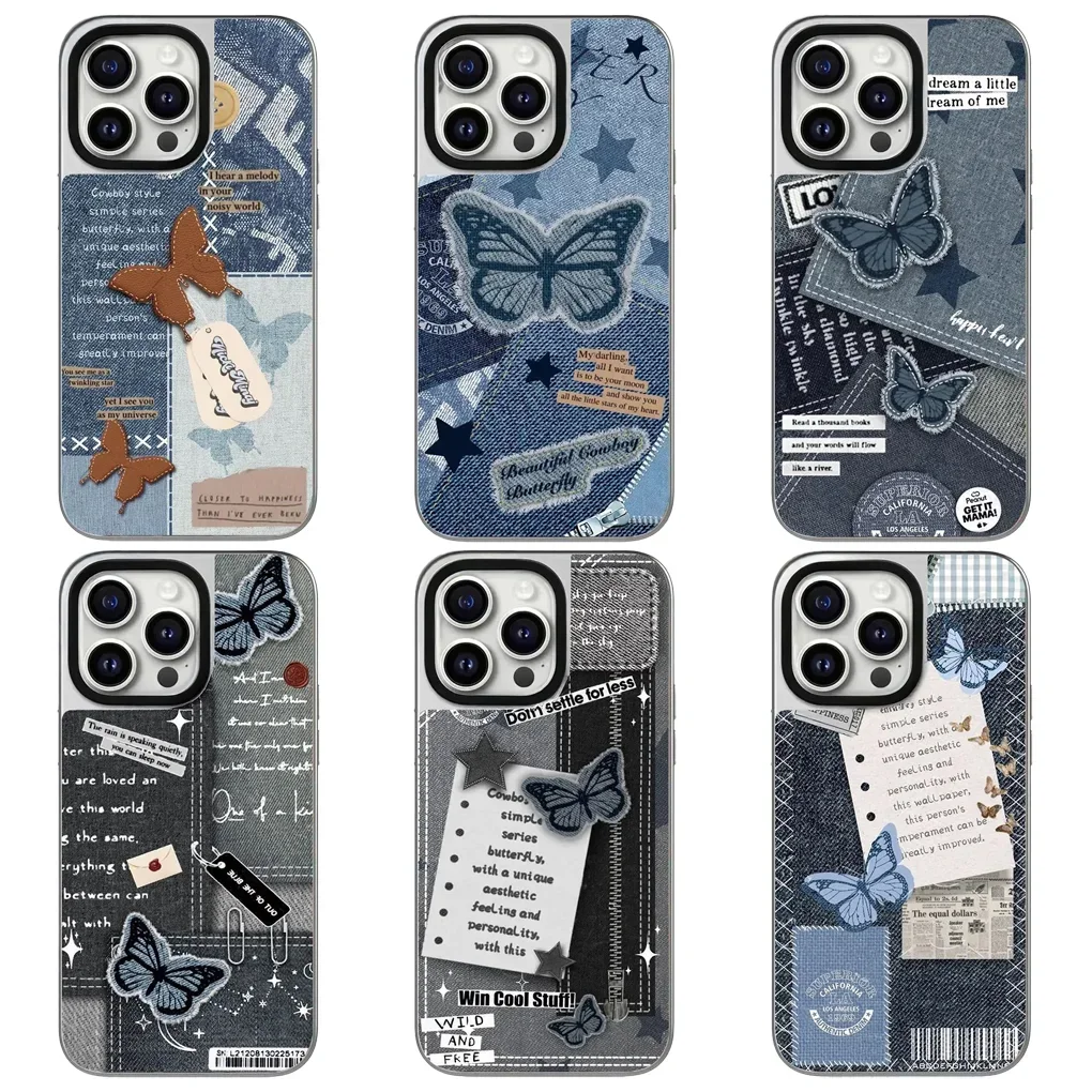 Butterfly Denim Silver Border Mirror Surface iPhone 12 13 14 15 16 Pro Max Protective Case, Fits iPhone 16 Pro Max
Butterfly Denim Silver Border Mirror Surface iPhone 12 13 14 15 16 Pro Max Protective Case, Fits iPhone 16 Pro Max