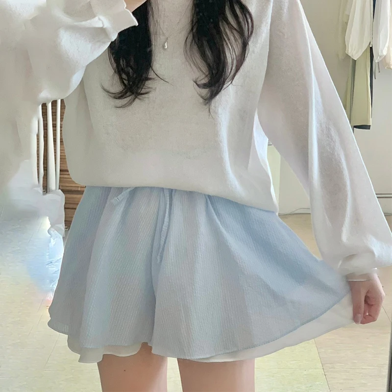 Summer New High Waist Short Skirt Pants Women's Korean Style Thinming Sweet Soft Thin Model Short Pants Anti-Light Walking
Summer New High Waist Short Skirt Pants Women's Korean Style Thinming Sweet Soft Thin Model Short Pants Anti-Light Walking