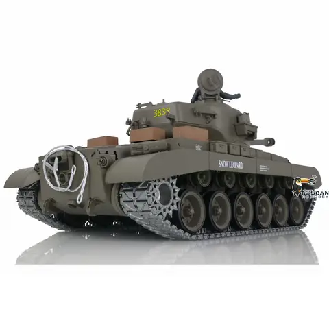 HENG LONG RC Tank 3838 pistes métalliques 1/16 échelle 7.0 mis à niveau M26 Pershing RTR boîte de vitesses tendeur télécommande jouets TH17304