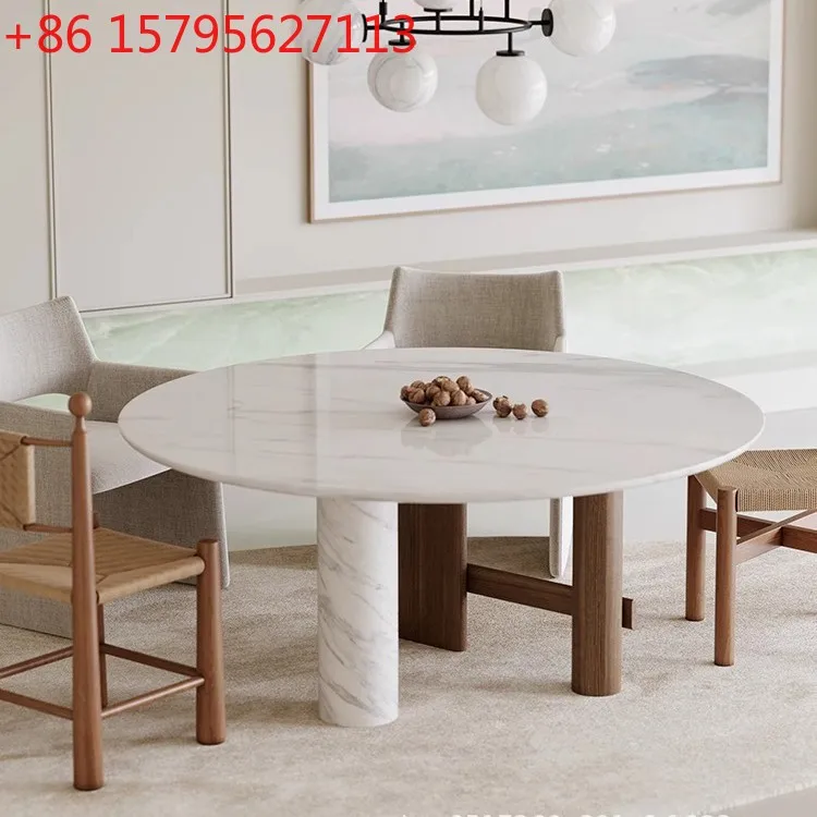 Imported pure natural luxury stone round dining table, modern surprise and advanced French medieval white round table
Imported pure natural luxury stone round dining table, modern surprise and advanced French medieval white round table