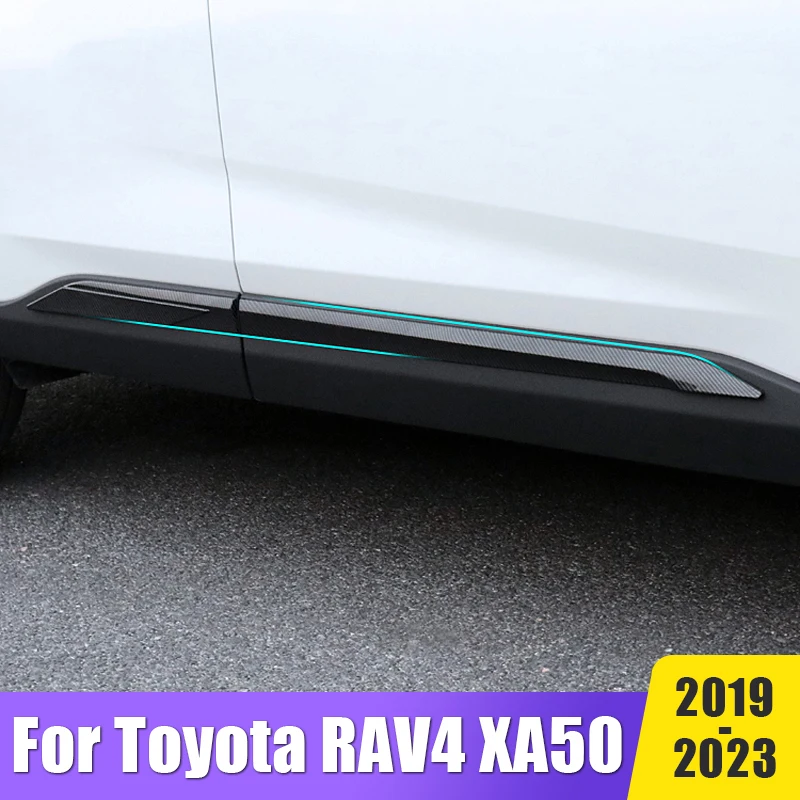 For Toyota RAV4 XA50 2019 2020 2021 2022 2023 ABS Carbon Fibre Door Body Side Protector Trim Cover Strips Decoration Car Styling
For Toyota RAV4 XA50 2019 2020 2021 2022 2023 ABS Carbon Fibre Door Body Side Protector Trim Cover Strips Decoration Car Styling
