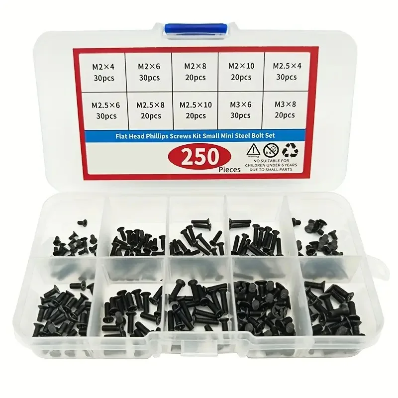 BIESUO 250pcs Black Round Head Small Screw Set Mobile Phone Computer Small Screw Box Hand Tools
BIESUO 250pcs Black Round Head Small Screw Set Mobile Phone Computer Small Screw Box Hand Tools