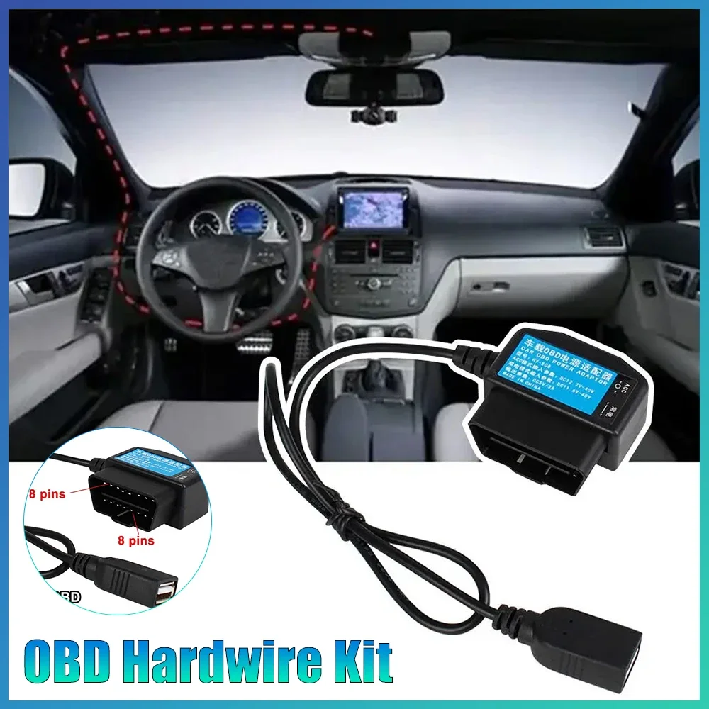 24 Hours Parking Monitoring 5V 3A USB Car Charge Cable OBD Hardwire Kit with Switch Wire for Dash Cam Camcorder Vehicle DVR
24 Hours Parking Monitoring 5V 3A USB Car Charge Cable OBD Hardwire Kit with Switch Wire for Dash Cam Camcorder Vehicle DVR