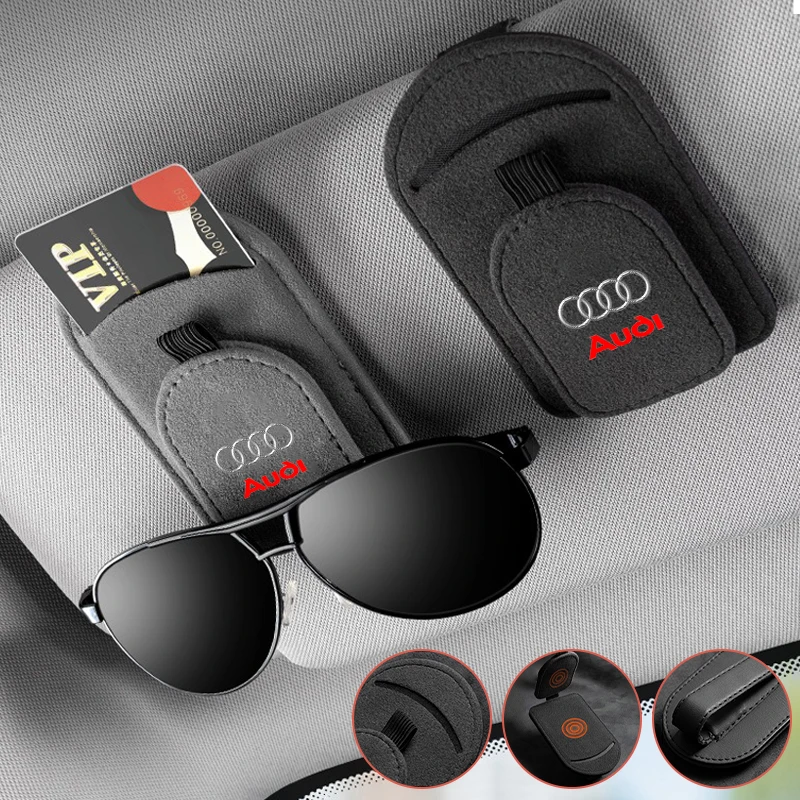 Car Leather Glasses Clips Sun Visor Sunglasses Holder For Audi Quattro Sline A3 A4 A6 A5 Q5 A1 Q7 Q2 Q8 A7 A8 TT S1 SQ5 Sticker
Car Leather Glasses Clips Sun Visor Sunglasses Holder For Audi Quattro Sline A3 A4 A6 A5 Q5 A1 Q7 Q2 Q8 A7 A8 TT S1 SQ5 Sticker