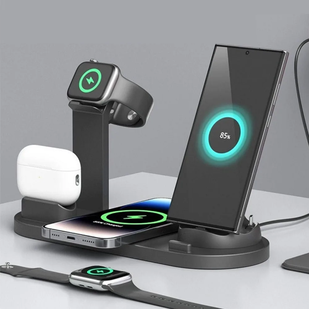Настольная беспроводная зарядная станция 7-в-1 с портом типа C для iPhone 17, 16, 15, 14, 13, 12, Samsung Xiaomi Airpods Pro, подставка для быстрой зарядки
Настольная беспроводная зарядная станция 7-в-1 с портом типа C для iPhone 17, 16, 15, 14, 13, 12, Samsung Xiaomi Airpods Pro, подставка для быстрой зарядки