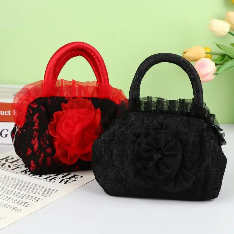 Retro Lace Rose Flower Handbag Women's Versatile Elegant Tote Bag Fashion Evening Cosmetic Bag Holiday Gift
Retro Lace Rose Flower Handbag Women's Versatile Elegant Tote Bag Fashion Evening Cosmetic Bag Holiday Gift