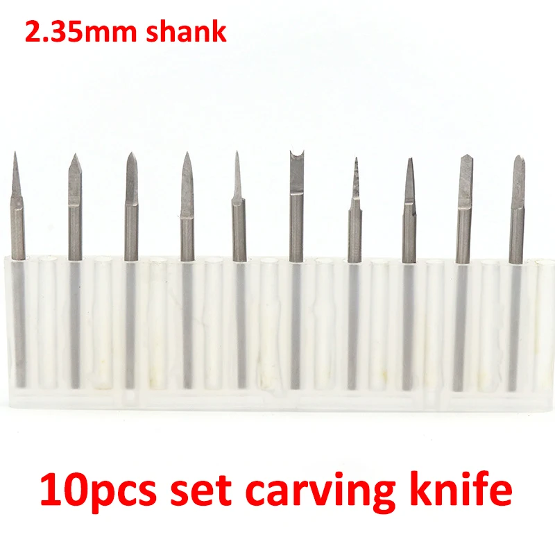 10pcs set HSS Woodworking Router Bit Metric Ball Knife 2.35mm Shank Milling Cutter for Wood Carving Root Carving Engraving
10pcs set HSS Woodworking Router Bit Metric Ball Knife 2.35mm Shank Milling Cutter for Wood Carving Root Carving Engraving