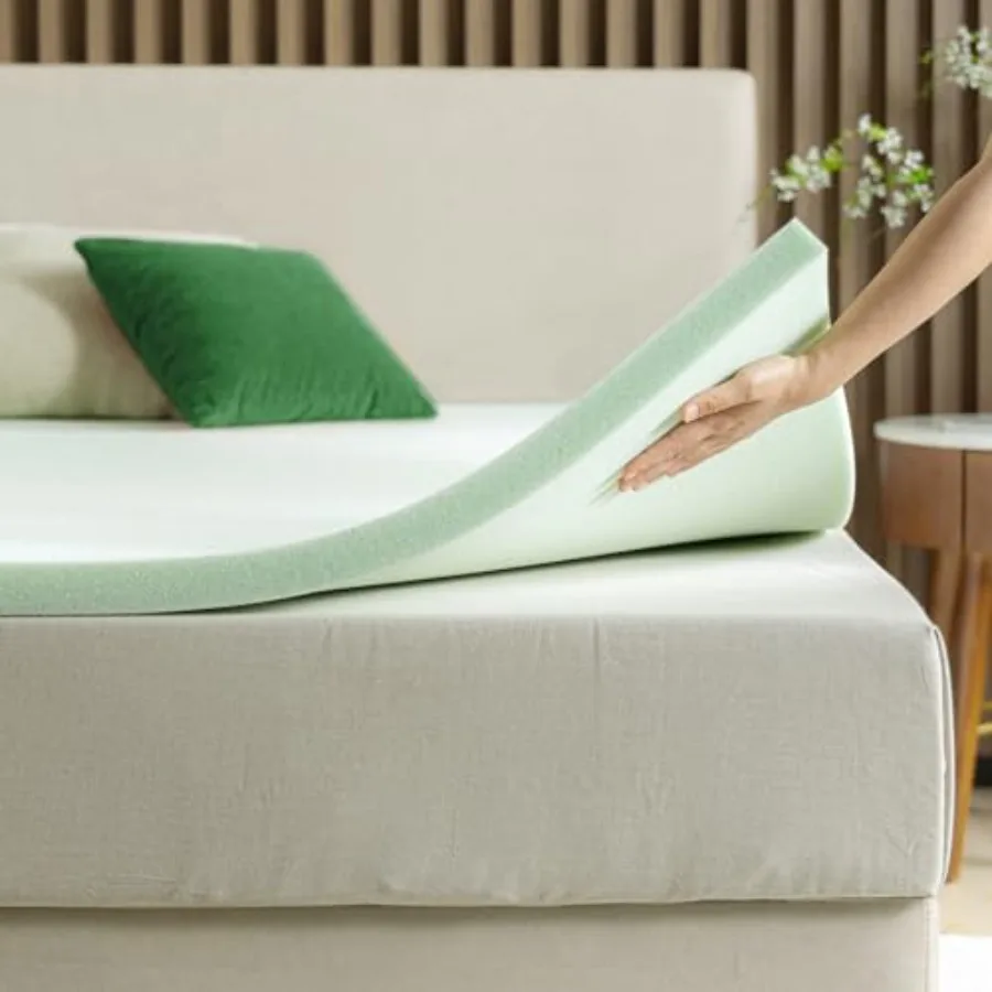 2 Inch Tea Memory Foam Mattress Topper Pressure-Relieving Layer Ideal for Back Pain Relief Compact WONDERBOX Packaging CertiPUR
2 Inch Tea Memory Foam Mattress Topper Pressure-Relieving Layer Ideal for Back Pain Relief Compact WONDERBOX Packaging CertiPUR
